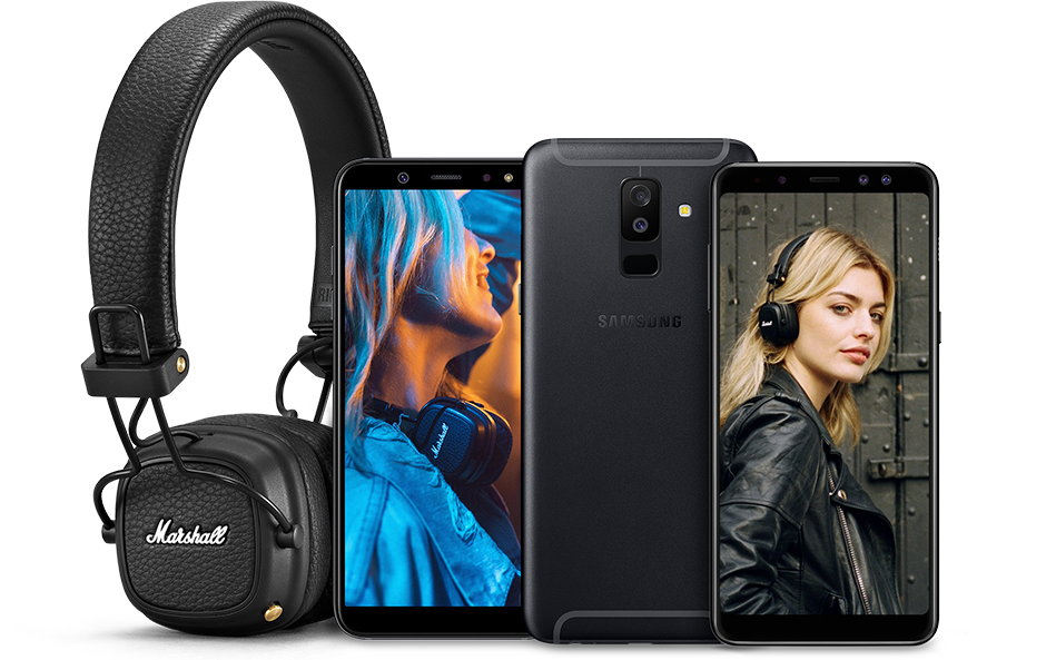 Samsung Galaxy A6 | A6+ | A8 i słuchawki Marshall