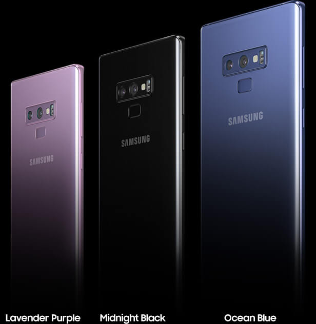 Samsung Galaxy Note9 kolory