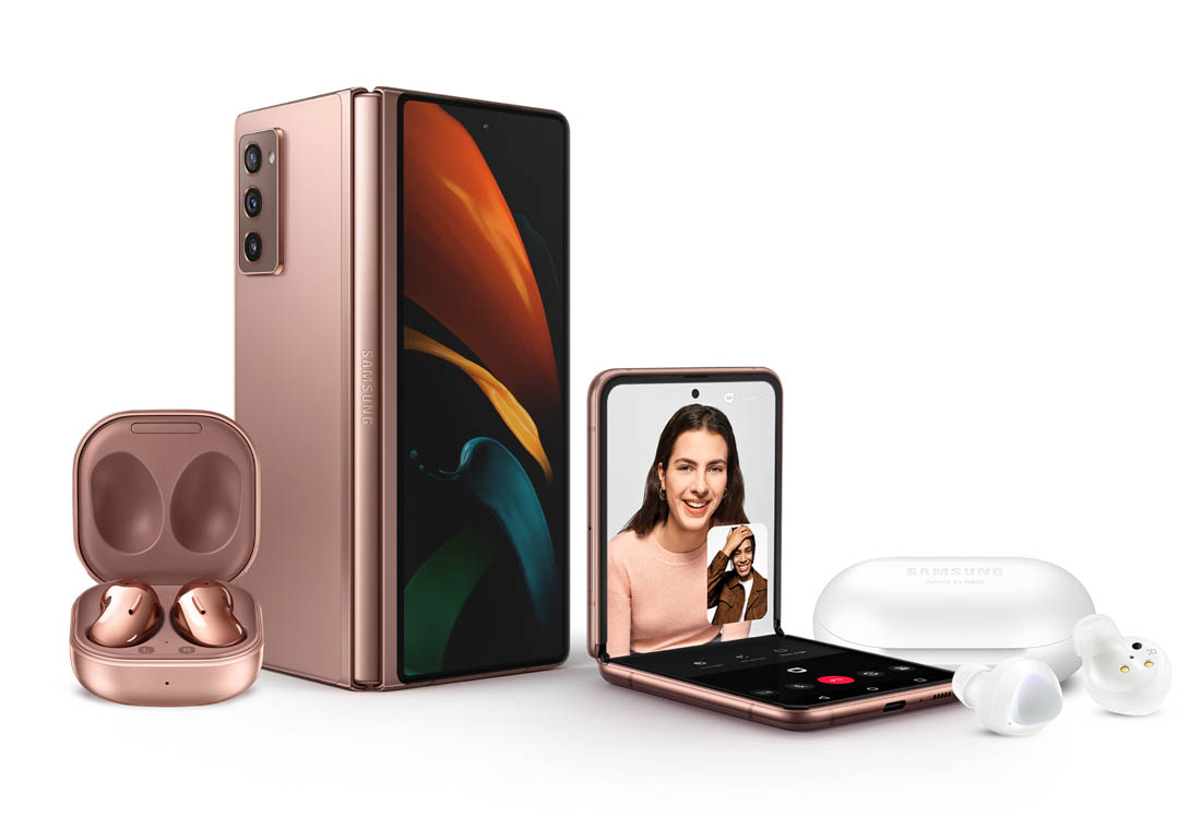 Kup smartfon Galaxy Z Fold2 5G, Z Flip lub Z Flip 5G, a wybrane słuchawki z serii Galaxy Buds otrzymasz w prezencie.