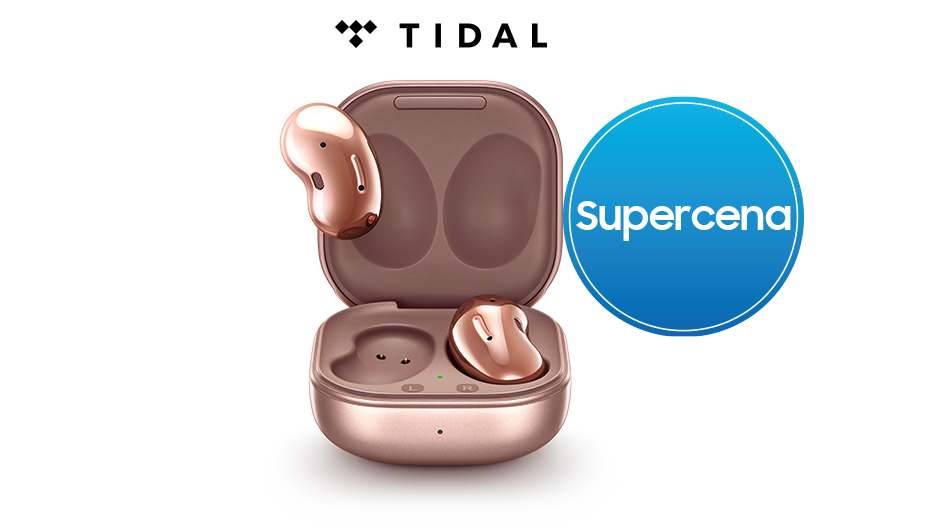 Kup słuchawki Galaxy Buds Live w supercenie <br>i zyskaj 6 miesięcy dostępu do TIDAL Premium