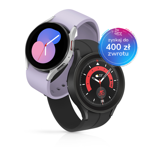 up Galaxy Watch5 lub Watch5 Pro i zyskaj nawet do 400 zł zwrotu na konto.