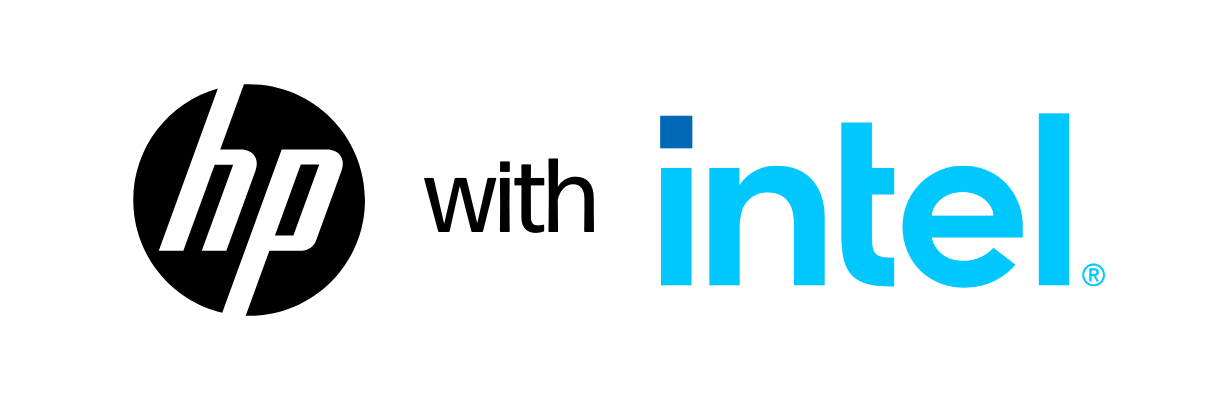 HP with Intel logo