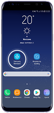 1. Wyszukaj w menu aplikację Samsung Members i zaloguj się do niej.