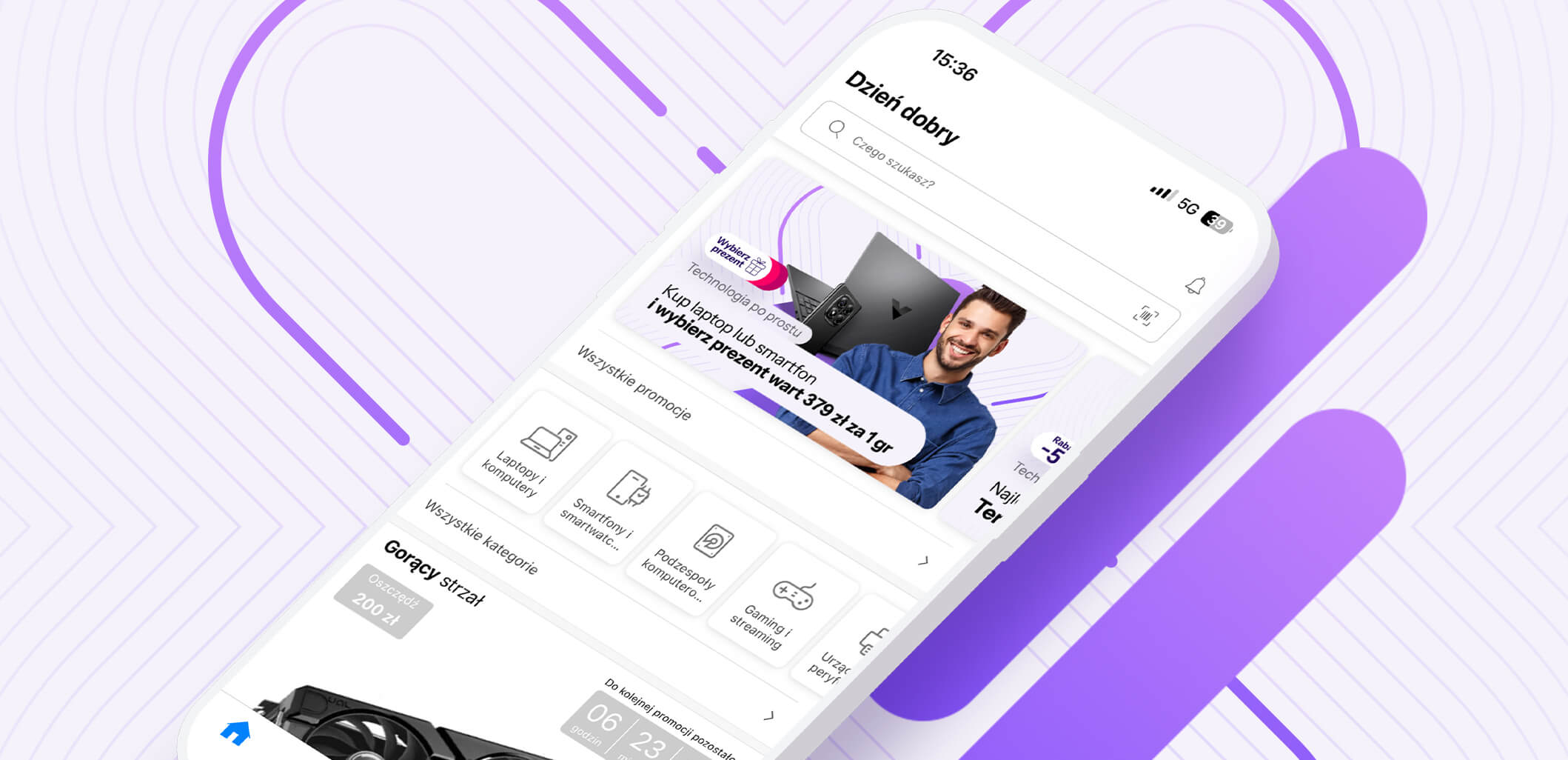 Prezentacja aplikacji x-kom na telefonie