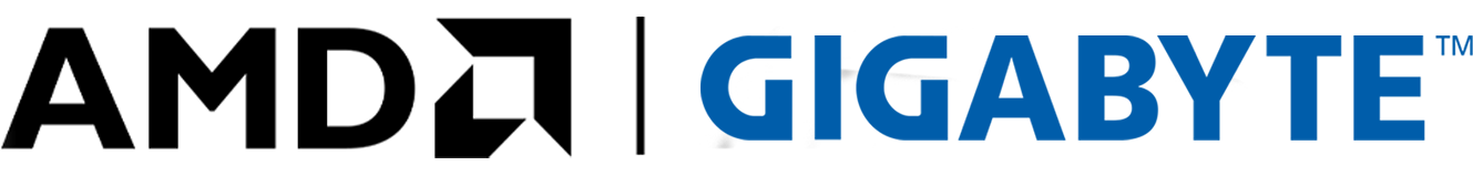 Logo AMD i Gigabyte