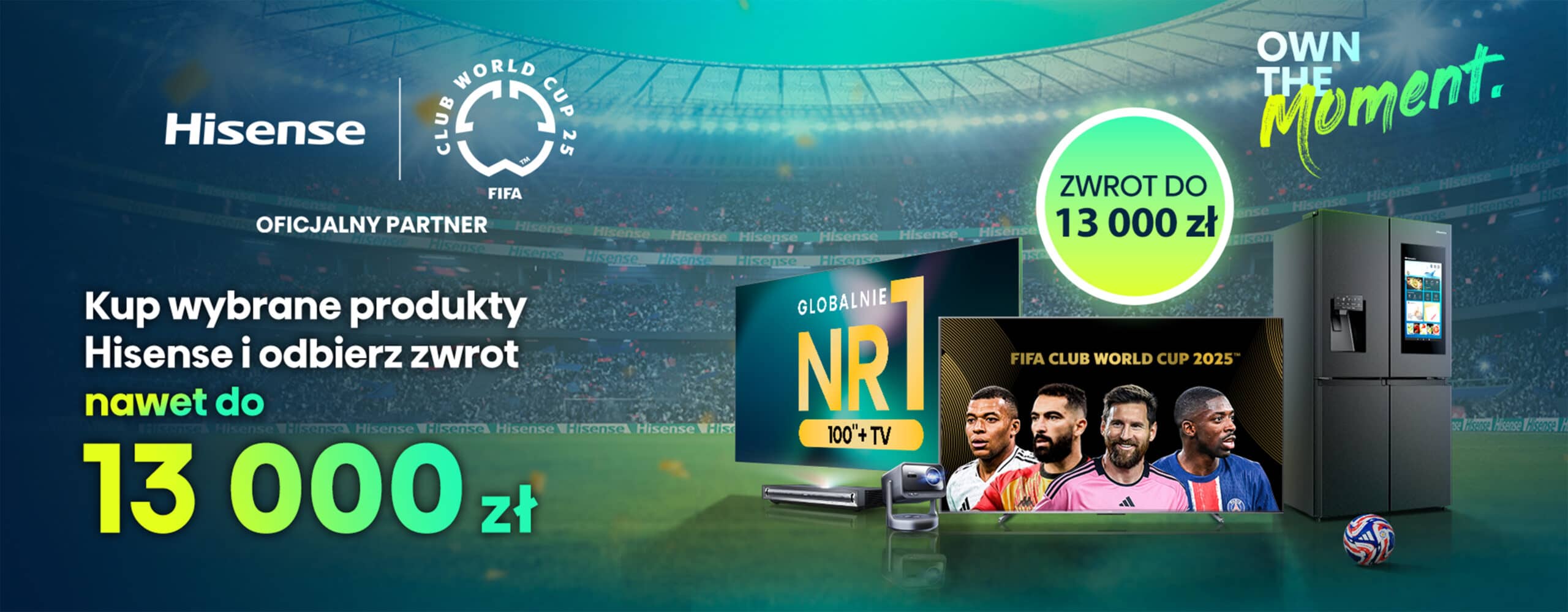 Kup wybrane produkty Hisense, zarejestruj zakup i odbierz zwrot