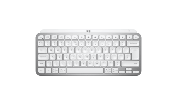 Logitech MX Keys Mini - kompaktowa klawiatura bezprzewodowa w kolorze jasnoszarym