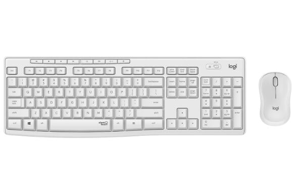 Zestaw Logitech MK295 Silent Wireless biały