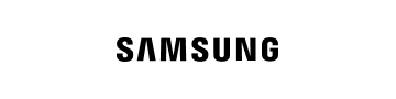 Czarny napis SAMSUNG na bia&lstrok;ym tle.