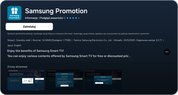 Aplikacja Samsung Promotion