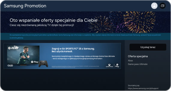 Kliknij w baner w aplikacji
