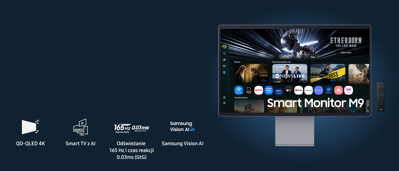 Smart Monitor M9 QD-OLED Samsung graj po swojemu